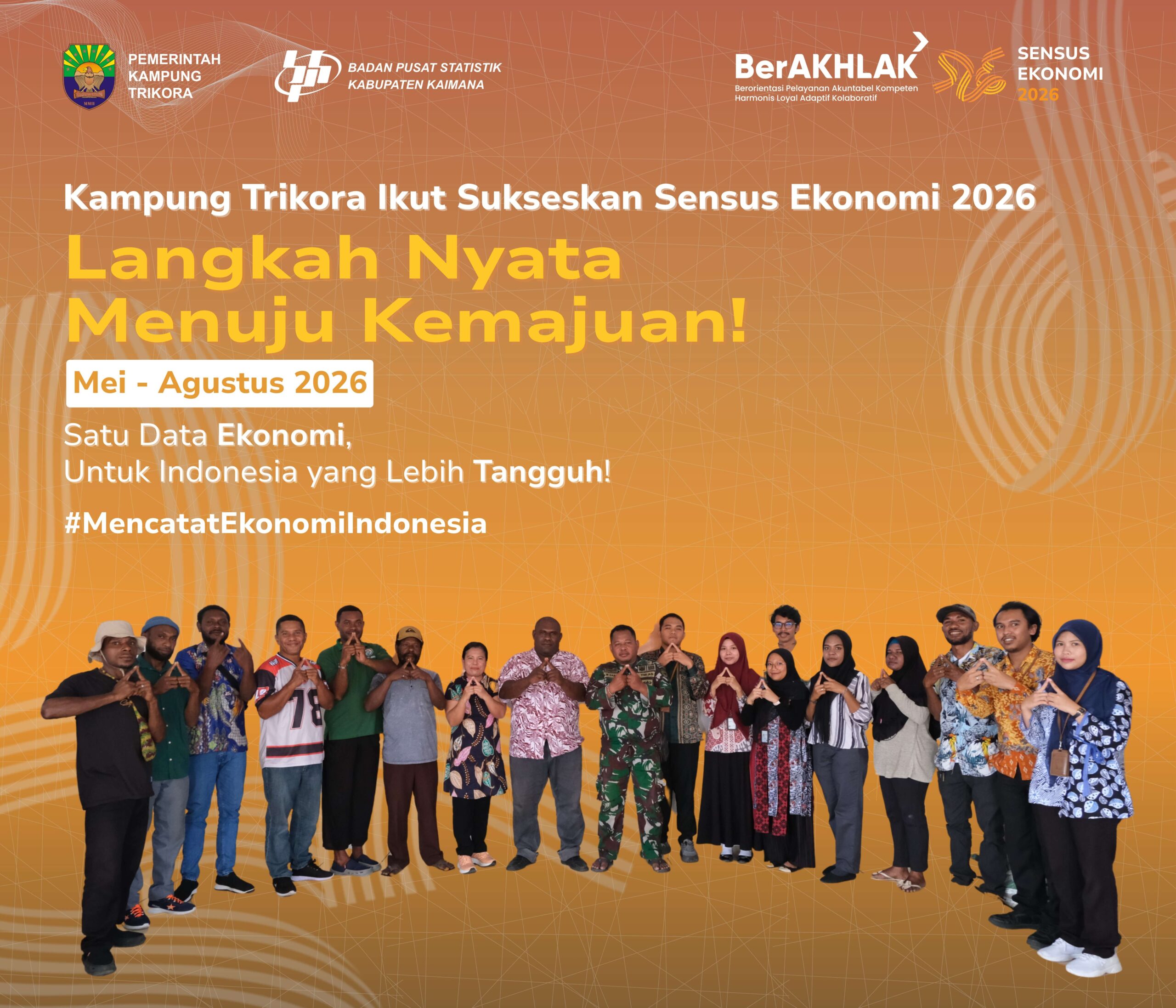 Kampung Trikora Ikut Sukseskan Sensus Ekonomi 2026